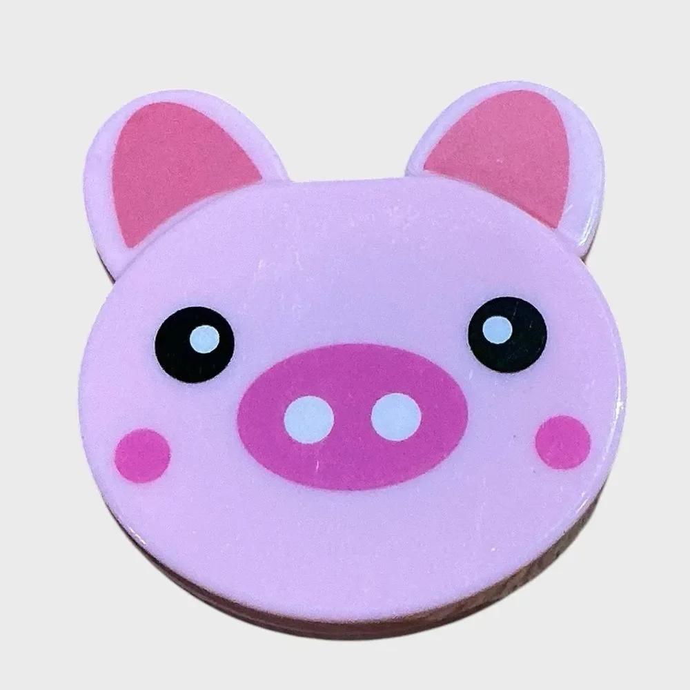Cute Pink Pig Retractable Tape Measure 60” 150cm Keychain Sewing Craft NEW
